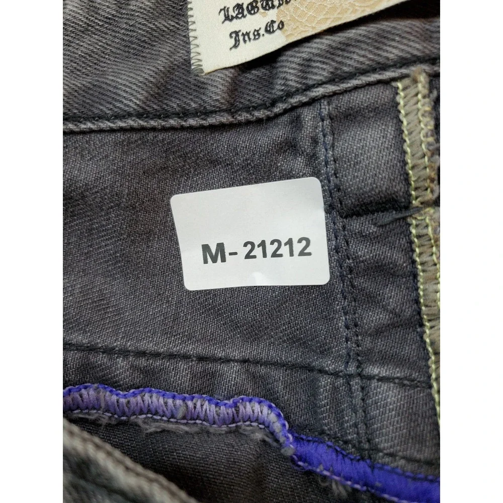 Laguna Beach Jeans Co Men Jeans 32X32 Gray Denim Y2K Embroidered Skull 30